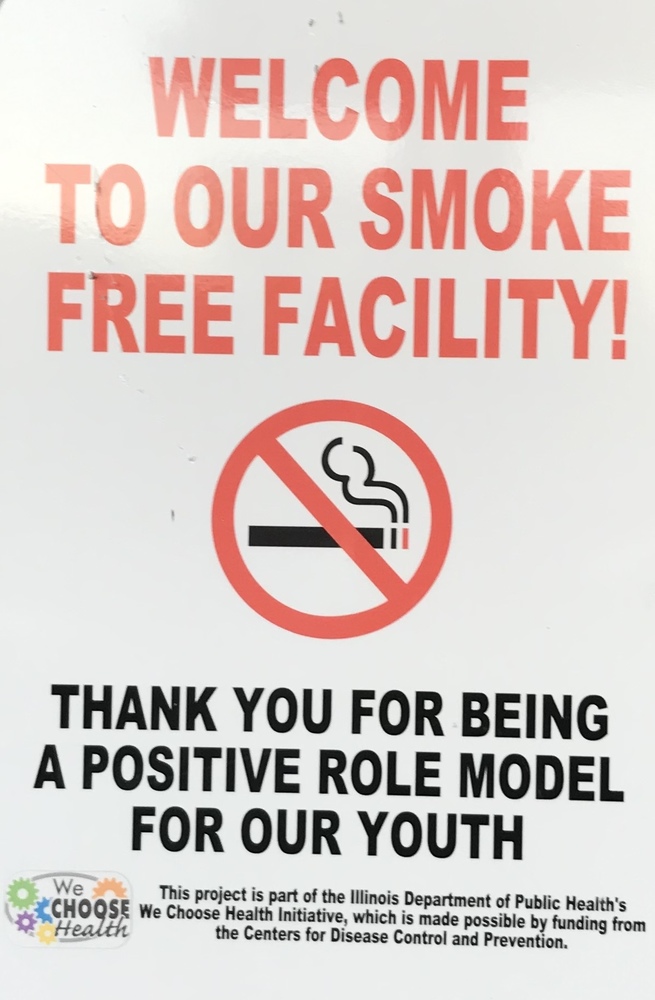 Welcome to Our Smoke Free Facility! Thank You for Being a Positive Role Model for Our Youth