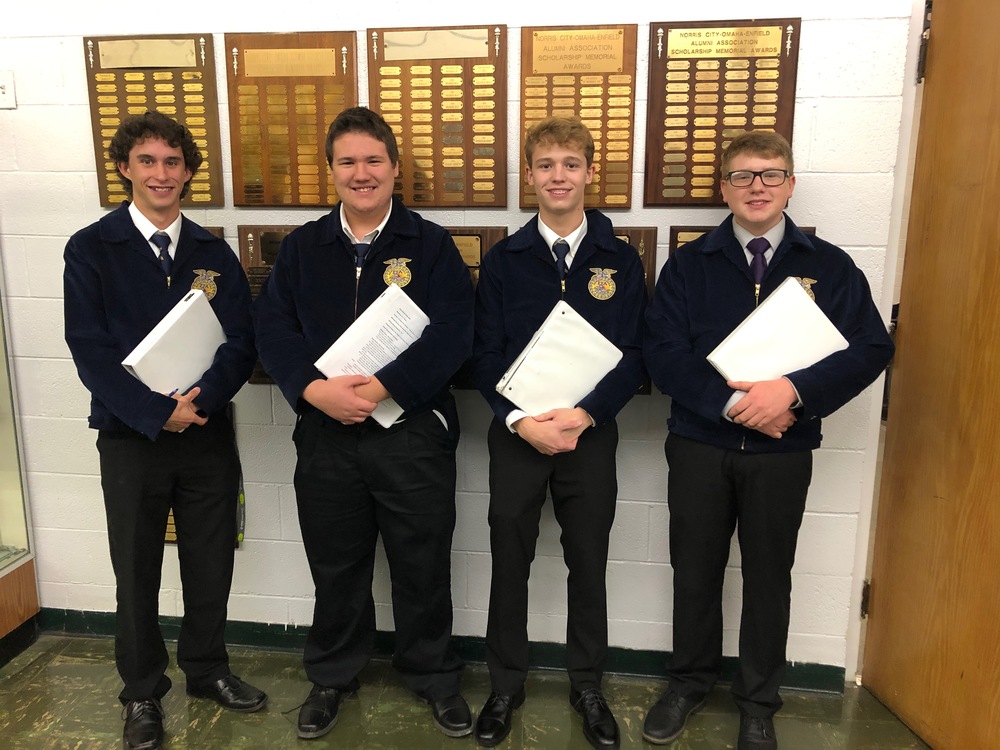 CMSF FFA Kyle Bristow, Mason Owens, Jacob Reeves, and Colton Rice